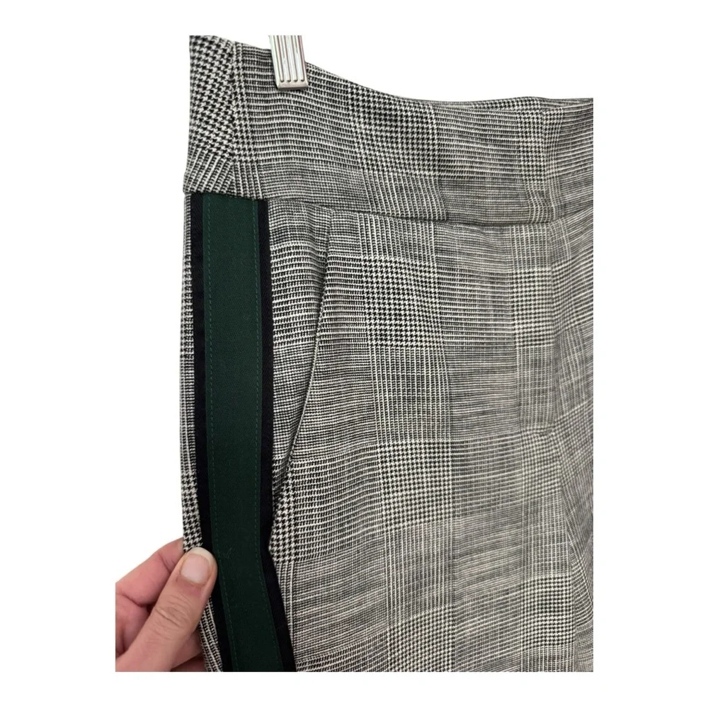VERONICA BEARD | $395 Cormac Glen Plaid Cropped Trouser in Grey Motif, Size 6 - Picture 7 of 13